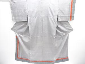 アンティーク　絞り線描き模様手織り紬単衣着物